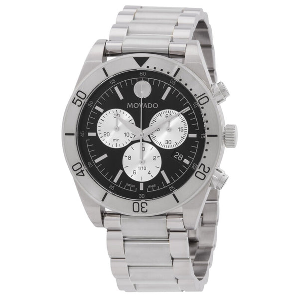 Movado Sport Chronograph Quartz Black Dial Men's Watch