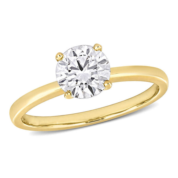 1ct TDW Lab-Created Diamond Solitaire Engagement Ring in 14k Yellow Gold