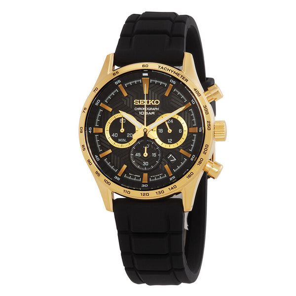 SEIKO Chronograph Quartz Black Dial Men's Watch