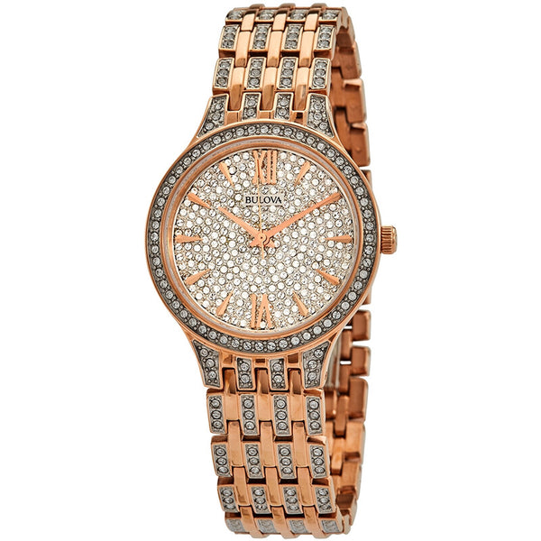 BULOVA Phantom Quartz Crystal Embellished Ladies Watch