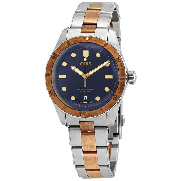 Oris Divers Sixty-Five Automatic Blue Dial Men's Steel and Bronze Watch