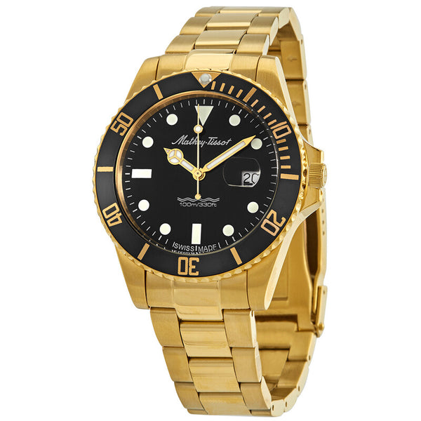 MATHEY-TISSOT Mathy Vintage Quartz 42mm Black Dial Men's Watch