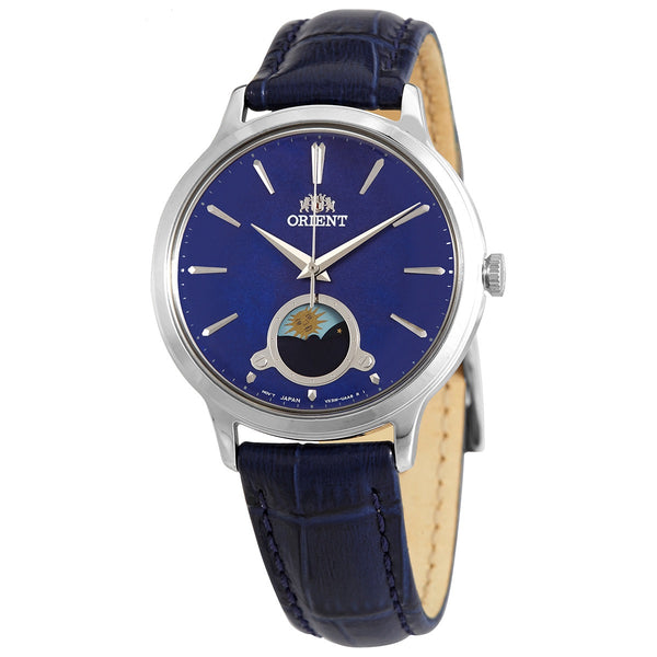 Orient Sun and Moon Quartz Blue Dial Ladies Watch