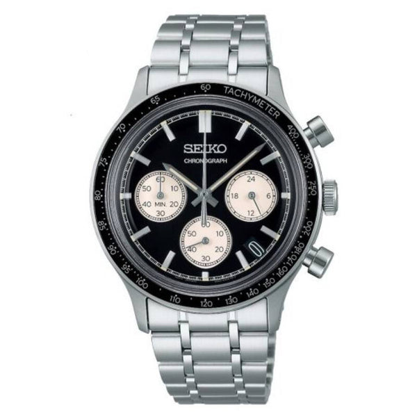 SEIKO Chronograph Quartz Black Dial Men's Watch