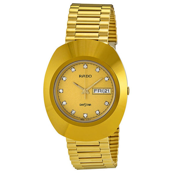 Rado DiaStar Quartz Diamond Gold Dial Men’s Watch
