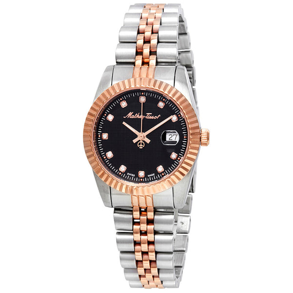 MATHEY-TISSOT Mathey III Quartz Crystal Black Dial Ladies Watch