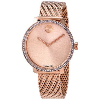 Movado Bold Shimmer Pale Rose Gold PVD Ladies Watch