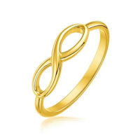 14k Yellow Gold Infinity Ring in High Polish