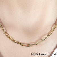 14K Yellow Gold Bold Paperclip Chain (4.20 mm)