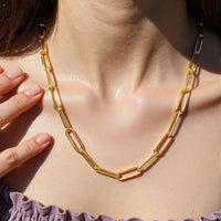 14K Yellow Gold Bold Paperclip Chain (4.20 mm)