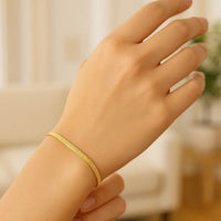 Imperial Herringbone Bracelet in 10k Yellow Gold  (2.80 mm)