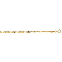 10k Yellow Gold Singapore Bracelet (2.20 mm)