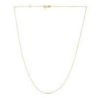 Double Extendable Diamond Cut Cable Chain in Yellow Gold (0.87 mm)