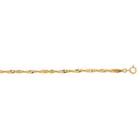 10k Yellow Gold Singapore Bracelet (1.50 mm)