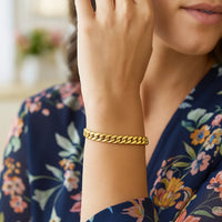 14K Yellow Gold Cuban Link Bracelet (5.90 mm)