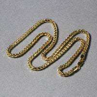 14k Yellow Gold Diamond Cut Round Franco Chain (3.20 mm)