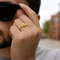 14k Yellow Gold with XO Ring(1.50 mm)