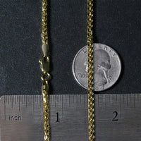 14k Yellow Gold Lite Diamond Cut Round Franco Chain (2.70 mm)