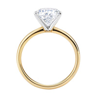 2 Carat Oval Lab Grown IGI G/VS1 Diamond Solitaire Ring in 14K Yellow Gold
