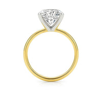 5 Carat Emerald Lab Grown IGI G/VS1 Diamond Solitaire Ring in 14K Yellow Gold
