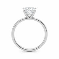 2 Carat Cushion Lab Grown IGI G/VS1 Diamond Solitaire Ring in 14K White Gold