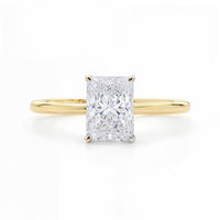 2 Carat Radiant Lab Grown IGI G/VS1 Diamond Solitaire Ring in 14K Yellow Gold