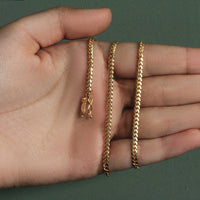 10k Yellow Gold Classic Solid Miami Cuban Chain (3.20 mm)