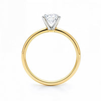 1 Carat Radiant Lab Grown IGI G/VS1 Diamond Solitaire Ring in 10K Yellow Gold