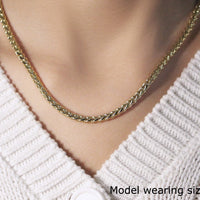 4.1mm 14k Yellow Gold Diamond Cut Round Franco Chain