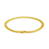 14k Yellow Gold Solid Curb Bracelet (3.60 mm)