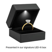 1 Carat Emerald Lab Grown IGI G/VS1 Diamond Solitaire Ring in 10K Yellow Gold