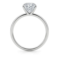 5 Carat Emerald Lab Grown IGI G/VS1 Diamond Solitaire Ring in 10K White Gold