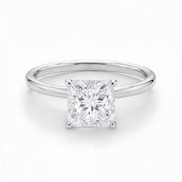 1.50Ct Princess Lab Grown IGI G/VS1 Diamond Ring in 14K White Gold