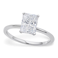2 Carat Radiant Lab Grown IGI G/VS1 Diamond Solitaire Ring in 10K White Gold