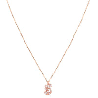 Rose Gold-Tone Plated Swan Pendant Necklace