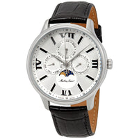Mathey Tissot Edmond Moon Phase Silver Dial Men's Watch