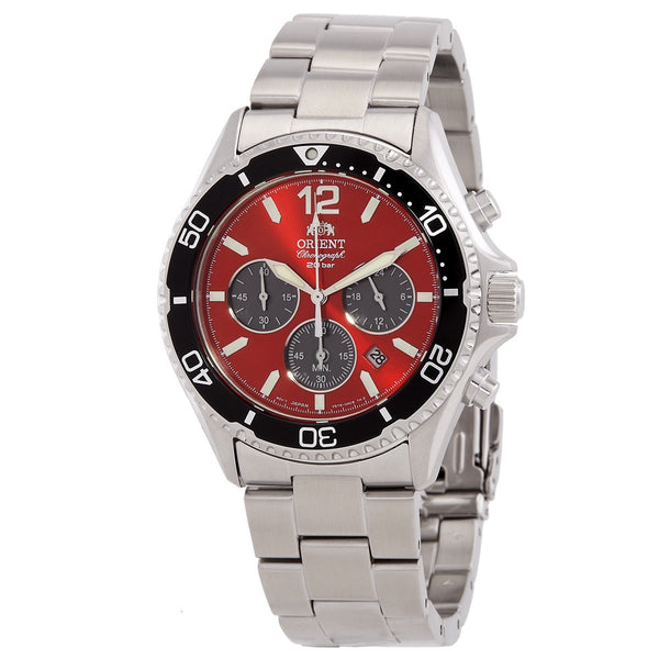 Orient Sports Solar Powered Chronograph Red Dial Men's Watch