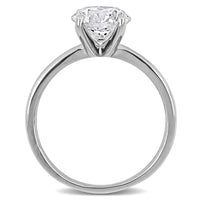 2CT TW Lab Grown Diamond Solitaire Engagement Ring in 14k White Gold