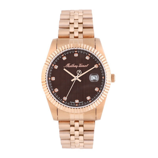 MATHEY-TISSOT Mathey II Quartz Brown Dial 40 mm Watch