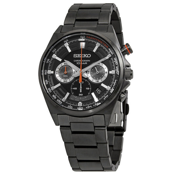 SEIKO Essentials Chronograph Quartz Black Dial Men's Watch