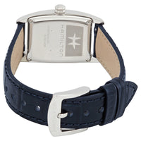 Hamilton Boulton Silver-White Dial Blue Leather Ladies Watch