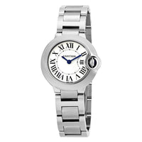 Pre-Owned Cartier Ballon Bleu Silver Dial Stainless Steel Ladies Watch
