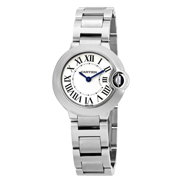 Pre-Owned Cartier Ballon Bleu Silver Dial Stainless Steel Ladies Watch