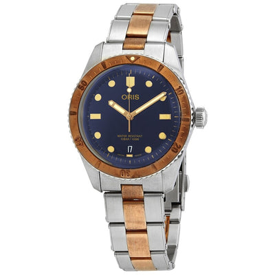 Oris Divers Sixty-Five Automatic Blue Dial Men's Steel and Bronze Watch
