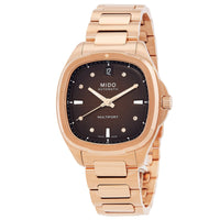 Mido Multifort TV Automatic Diamond Brown Dial Ladies Watch