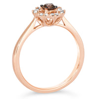 LE VIAN Chocolate Diamond Ring set in 14K Strawberry Gold