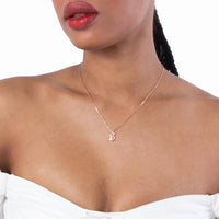 Rose Gold-Tone Plated Swan Pendant Necklace