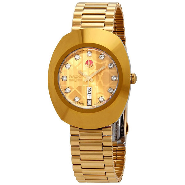 Rado The Original Automatic Gold Dial Yellow Gold PVD Men's