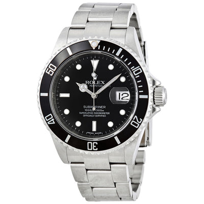 Pre-Owned Rolex Submariner Date Automatic Chronometer Black Dial Men's Watch