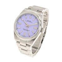 ROLEX Oyster Perpetual Automatic Chronometer Purple Dial Men's Watch